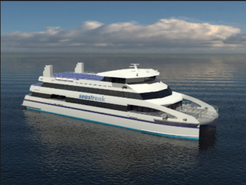 This may or may not be the type of ferry that NCDOT may or may not lease from Seastreak, a company they have definitely talked to but may or may not contract with. 